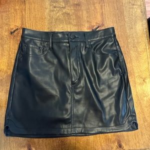 Pistola Black Leather Skirt